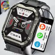2024 HD Bluetooth Mens Smartwatch Fitness Oxygen Waterproof