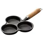 3 Hole Frying Pot Pan Non-Stick Egg Pancake Steak Pan Egg Frying Pan Pancake Pan