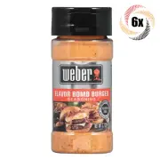 6x Shakers Weber Flavor Bomb Burger Seasoning | 3.7oz | Gluten & MSG Free