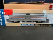 VINTAGE Walther's 60' Material Handling Car Amtrak 1563. Amtrak Ph. lll 932-6021