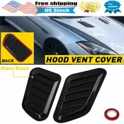 Car Air Flow Intake Scoop Hood Decorative Bonnet Vent Cover Black Kit Universal