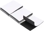 sourcing map 16set Hook and Loop Strips with Adhesive 4.3"x6" Double Sided Hook and Loop Tape Nylon Self Sticky Fastener for Home Office Car, Black