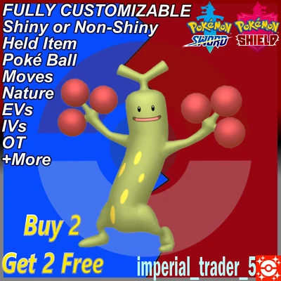 Pokémon Sword and Shield ✨ Shiny Sudowoodo ✨ W/ Best 6IV Customizable