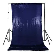 Midnight Blue Shimmer Sequin Wall Backdrop Curtain