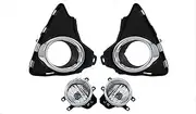 Fog Lights For Toyota For Auris 2014 2015 Fog Lights Headlight LED Front Driving Fog Lamp Kit Cover Grill Bezel Waterproof Auto Car Accessories Fog Light Lamp Assembly(Led Yellow)