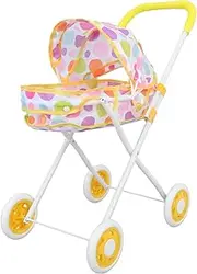 Portable Doll Stroller Toy Large Storage Compartment Soft Handle for Indoor Outdoor Play