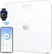 RENPHO WiFi Smart Scales with Body Fat Scale, Bluetooth Personal Scale, Measure Body Fat, Muscle Mass, BMI, Water Content and 13 Body Values, App Sync via Bluetooth or WiFi