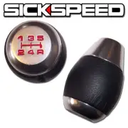 LEATHER/METAL SHIFT KNOB 5 SPEED SHORT THROW SHIFTER LEVER SELECTOR 10X1.5 K02