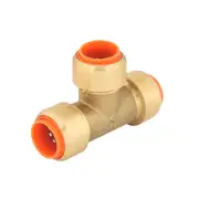 SmarteX C 3/4" Push Fit Brass Copper Tee