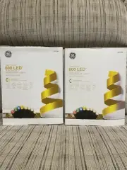 GE 600 LED 8 In 1 Micro Christmas Lights for Indoor and Outdoor Use