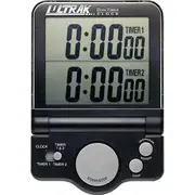 Ultrak T4 Electronic Jumbo Display Dual Timer/Clock Black