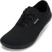 WHITIN Men's Wide Canvas Barefoot Sneakers | Zero Drop Sole | Minimalist Footwear