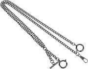 [LIFKOME] Pocket Watch Chain Gold Purse Chain Link Turner Necklace Watch Fob Chain Silver Chain Belt Glasses Clasps Hanging Pocket Watches Fob Watch Chain Waiscoat Trendy Chains Metal