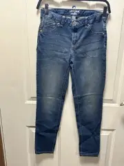 Cat & Jack Super Skinny Jeans Girls Plus Size 14 Blue Medium Wash Mid Rise