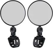 Tomedeks 2 pieces large format bicycle mirrors - 360° adjustable bicycle mirror for e-bike and e-scooter handlebars - available for 15 mm - 35 mm handlebars - e-scooter accessories, bicycle rear view