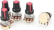 Aexit 5pcs (Potentiometer) 100K OHM 3 Terminals Linear Taper Rotary Audio B Type (61ry545qf608) Potentiometer B100K