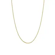Bevilles 9kt Yellow Gold Diamond Cut Wheat Necklace 45mm 0