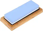 KALLORY Grit Double Sided Whetstone Portable Sharpening Stone Tool for Efficient Knife Sharpening Durable Safe Rectangular Sharpener with Base Present for Home