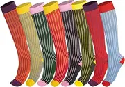 Mysocks Unisex Kniestrümpfe lange Socken, aus extra fein gekämmter Baumwolle | Nahtloser Zeh | Weiches Latexband
