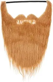 2Pcs Halloween Fake Beard Masks Mustaches for Party Accessories Realistic Facial Hair for Themed Events and Celebrations