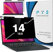 PYS Magnetic Laptop Privacy Screen 14 Inch (16:9 Aspect) - Anti-Glare Blue Light Filter, Removable Privacy Screen Protector Compatible with HP/Dell/Acer/Lenovo/Samsung/ASUS (12.2x6.9inch/ W x H)