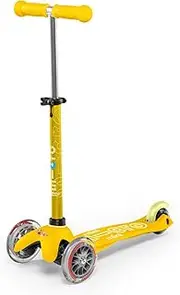 Mini Micro Deluxe Preschool Scooter - 3 Wheel Kick Scooter with Lean to Steer & Adjustable Height (Yellow)