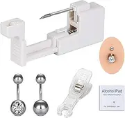 [Lovamis] 5PCS Professional Body Piercing Kit for Belly Button/Lip/Tongue/Nose, Safe Piercing Gun Kits, Body Piercing Tool Kits Stainless Steel for Women Men