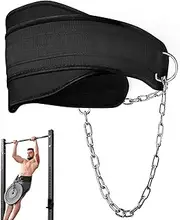 Dip Belt With Chain, For Pull Ups Dips Squats Weightlifting Belt Squat Attachment Crossfit Workout Dipping Belt - Unisex Gym Equipment Waist Belt