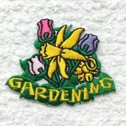 PATCH GSA Girl Scouts Gardening Flowers Yellow Purple Pink Tulip