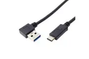 USB-C to USB3.0 Adapter Cable Male to Male Cord USB Type-C to Type-A Elbow Plug Left Right Up Down 90 Degree Angle Connection