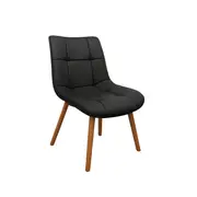 Mali Dining Chair in Faux Leather and Solid Beech Timber Legs