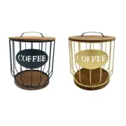 Coffee Capsule Storage Basket with Base Fruit Coffee Pod Organizers Holder