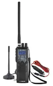 Handheld CB Radio 2-Way with Magnet Antenna NOAA Dual Watch 40 Channel Black