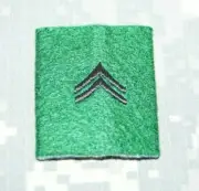 Military Patch US Army Corporal CPL / E-4 Green Leadership Tab Jacket Tab Rank