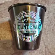 Summit Mt. Evans Shot Glass NEW Colorado Altitude 14,260 RARE now Mt Blue Sky