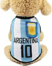 GabeFish Dog World Cup T Shirt Pets Football Jersey Sports Soccer National Team Vest Cat Summer Cool Clothes Apparel Argentina Medium