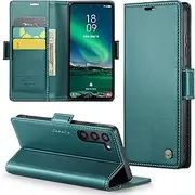 [Phernykas] for Samsung Galaxy S24 Plus Wallet Case with Card Holder, Kickstand RFID Blocking Magnetic Closure Shockproof Protective PU Leather Case for Samsung S24 Plus Flip Case Wallet - Green