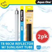Aqua One 90cm Reflector Kit 2pk - Includes Single T8 30W w/ Sunlight Tube (46498-SK)
