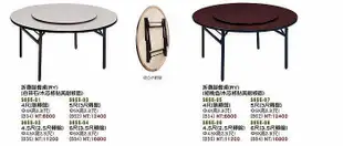 頂上{全新}4.5尺圓轉盤餐桌(R616-18)折疊腳餐桌/營業用餐桌