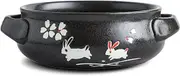 Soup Bowls with Handles Noodle Ramen Curry Bowl,Ceramic Bowl,Ramen Bowl Ceramic,Pho Bowls Large,Soup Bowl Microwave Safe,Udon Noodle Bowl-rabbit-23x20x7cm,800ml(Color:Rabbit)