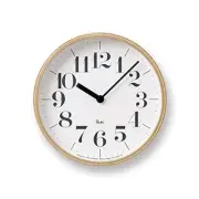 Lemnos Wall Clock Analog Natural Colored Wood RIKI S WR-0401 S Lemnos Natural Di