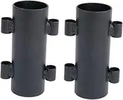 Abaodam 2pcs Canopy Pole Fixer Tarp Poles Canopy Pole Rack Canopy Pole Holder Awning Poles Shelter Poles Sun Shade Canopy Outdoor Tent Awning Pole Iron Guard Bar Retractable