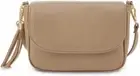 EVVE Small Crossbody Bags for Women Trendy Flap Saddle Purses with Tassel Vegan