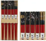 Wholesale Lot 250 Pairs Bamboo Chopstick Gift Set Japanese Print S-3673x50