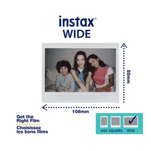 【FUJIFILM 富士】instax wide 寬版拍立得底片 (單包裝共20入) 台南弘明 空白底片 WIDE