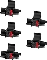 [Msudoku] 5 Pack IR40T IR-40T Compatible with Calculator Ink Roller Ribbon Replacement for CP-13 MP-12D Sharp EL-1750V P23-dhv CP13 EL-1801V HR-100TM HR-170RC Printer, Black and Red