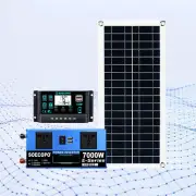 7000W Solar Kit 12V 110V Inverter Battery ChargerLighting/Camping 200W Panelnt
