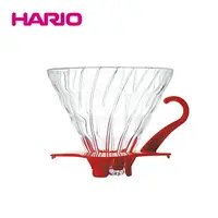 在飛比找樂天市場購物網優惠-《HARIO》V60紅色02玻璃濾杯 VDG-02R 1~4