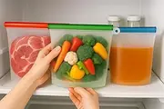 PACK OF 3! Reusable Silicone Food Storage Bag – 1500 ml | Eco-Friendly Zip-Seal Container for Microwave, Oven, Fridge, Freezer & Sous Vide