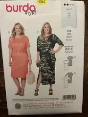 Burda 6304 UNCUT Sewing Pattern, Misses' Dress, Size 20-30